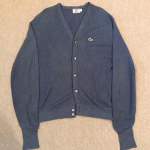 Vtg Izod Lacoste Cardigan